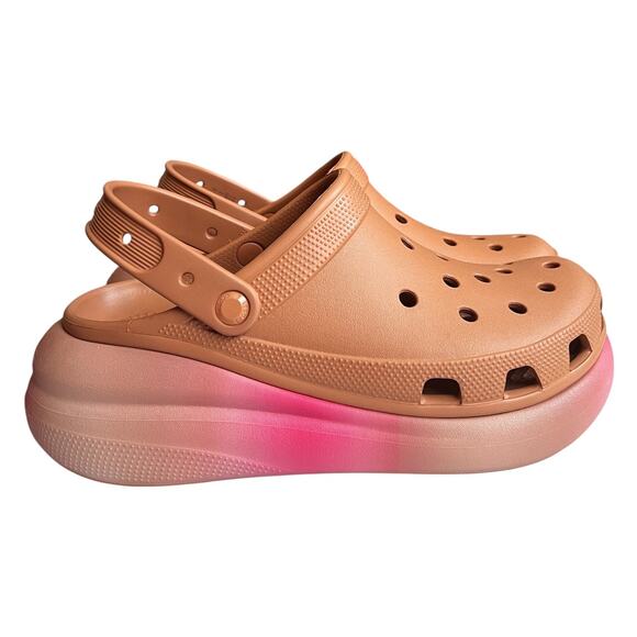 Crocs Pink Slip On Heel Clogs, M10/W12 - Picture 1 of 11